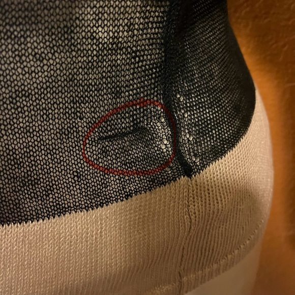 The Fisher Project organic linen tan and black striped sweater - Picture 6 of 10